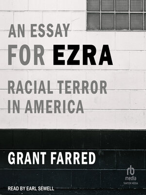 cover image of An Essay for Ezra
